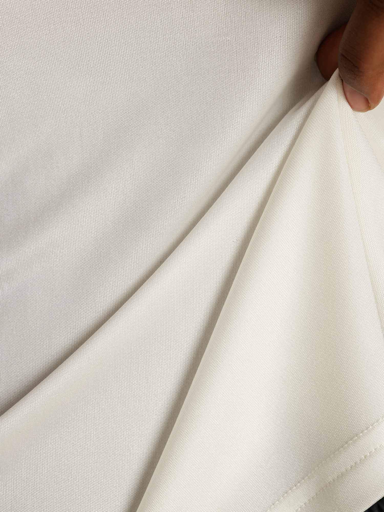 [Wit] SilkSilky-NL Lange Mouw Crew Hals Dames T-Shirt 005