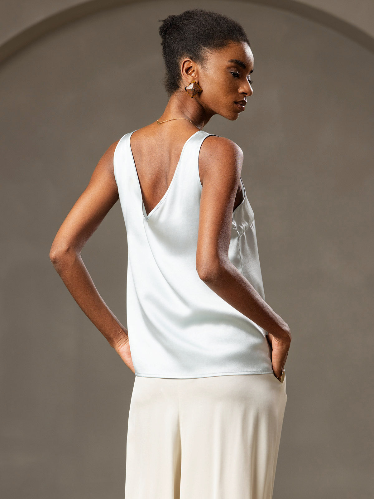 [Lichtblauw] SilkSilky-NL 19Momme Zijde Camisoles 002