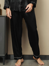 [Zwart] SilkSilky-NL Mens Sleep Bottoms 003,