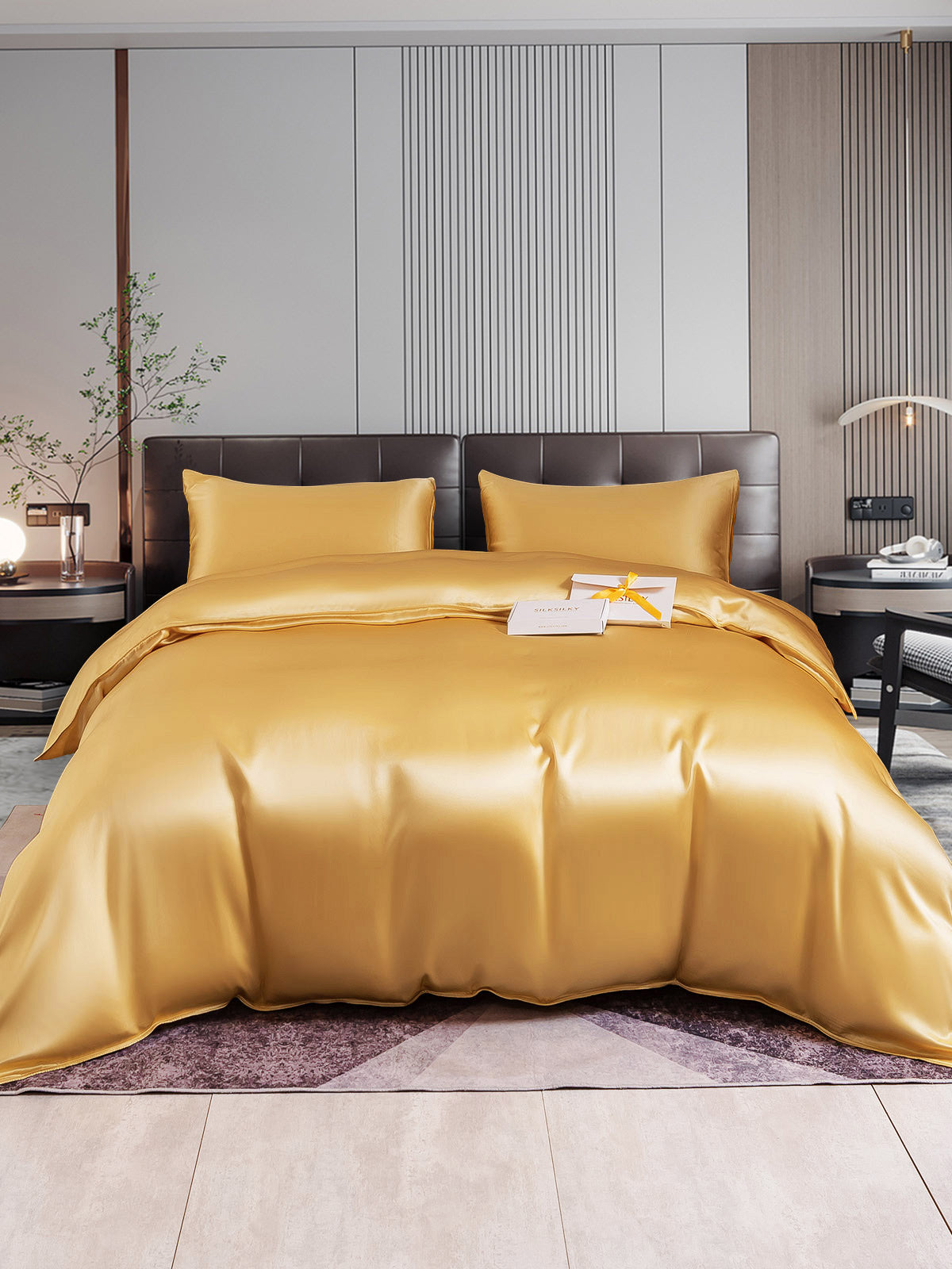 SilkSilky NL 22Momme Pure Silk Bedding Set Champagne 002