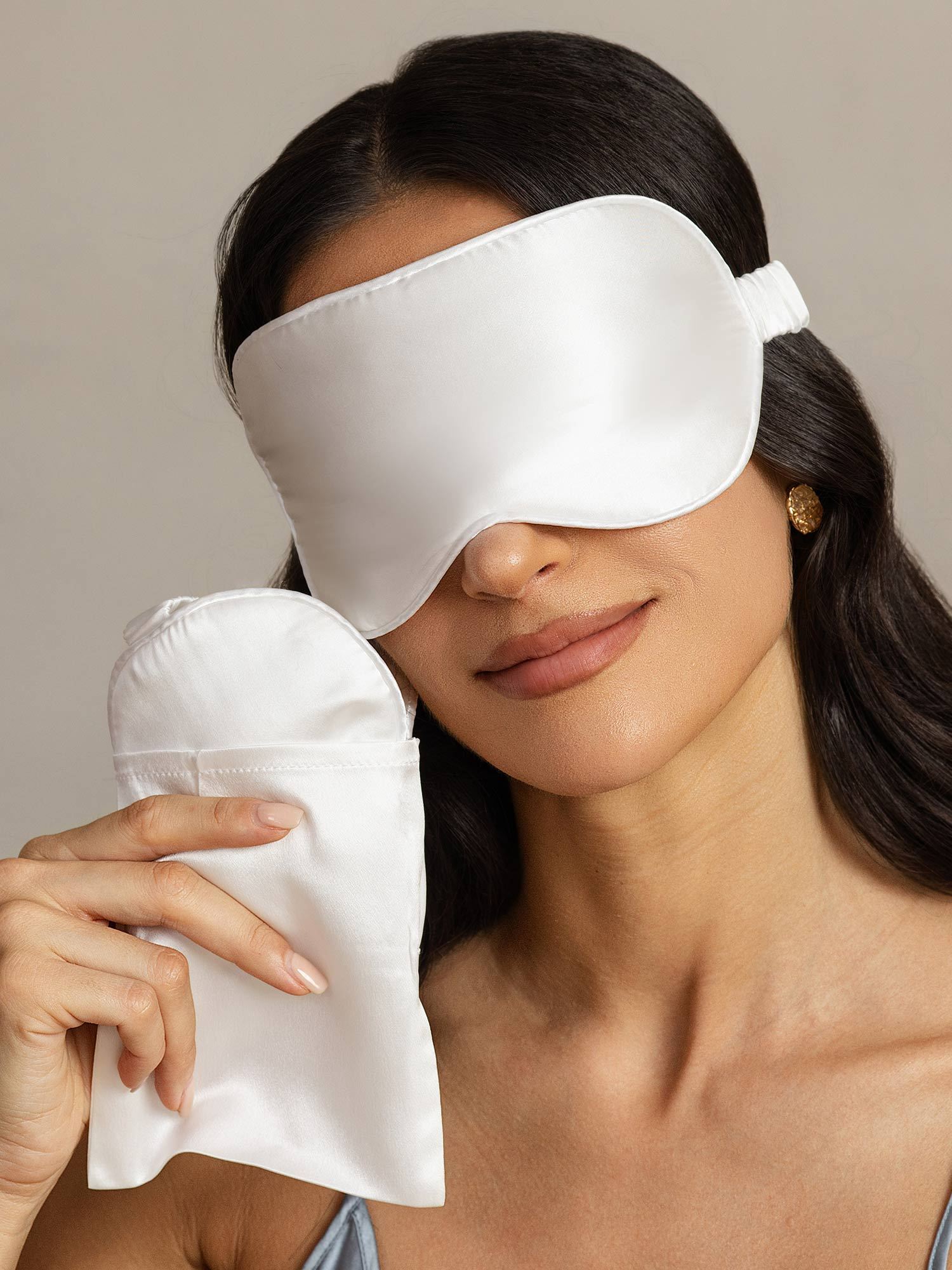 [Wit] SilkSilky-NL Zijde Eye Mask 003