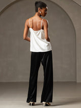 [Wit] SilkSilky-NL Spaghetti Strap Cami-Top 002