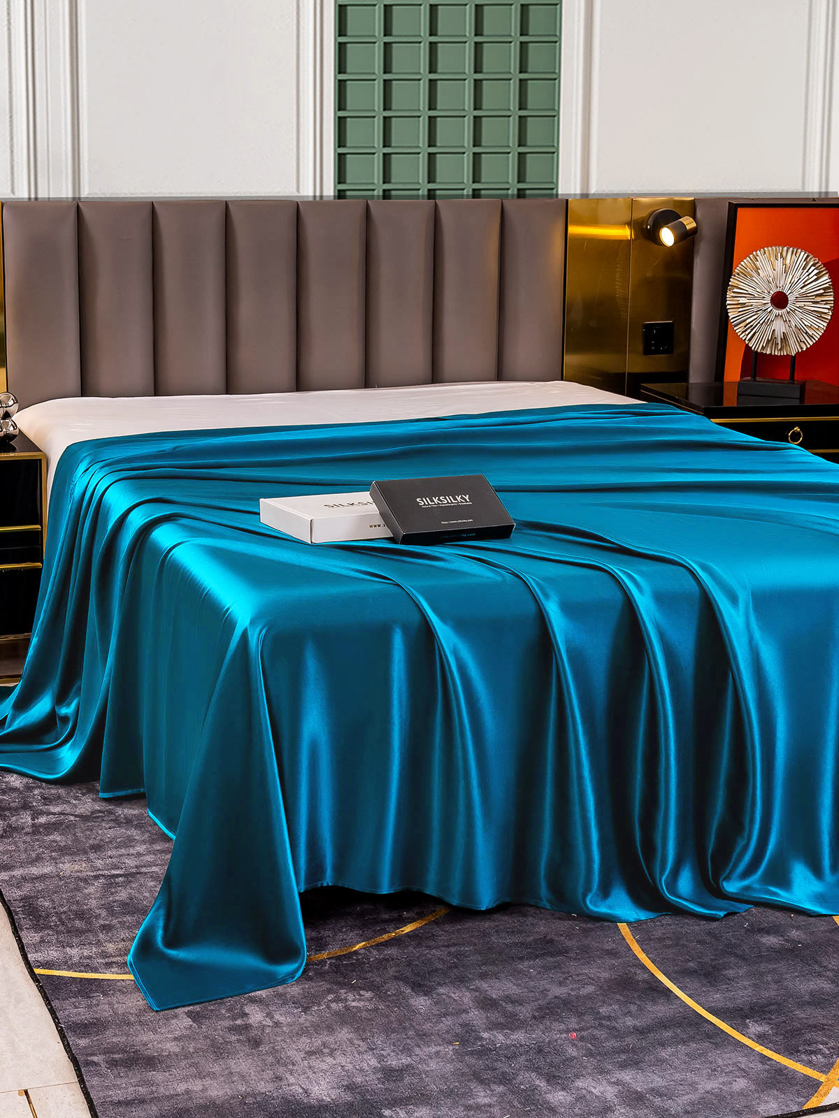 [Koningsblauw] SilkSilky-NL 25Momme Sheet 003