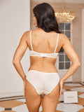 SilkSilky NL Zijde Gebreid Bra&Panty Set Wit 003