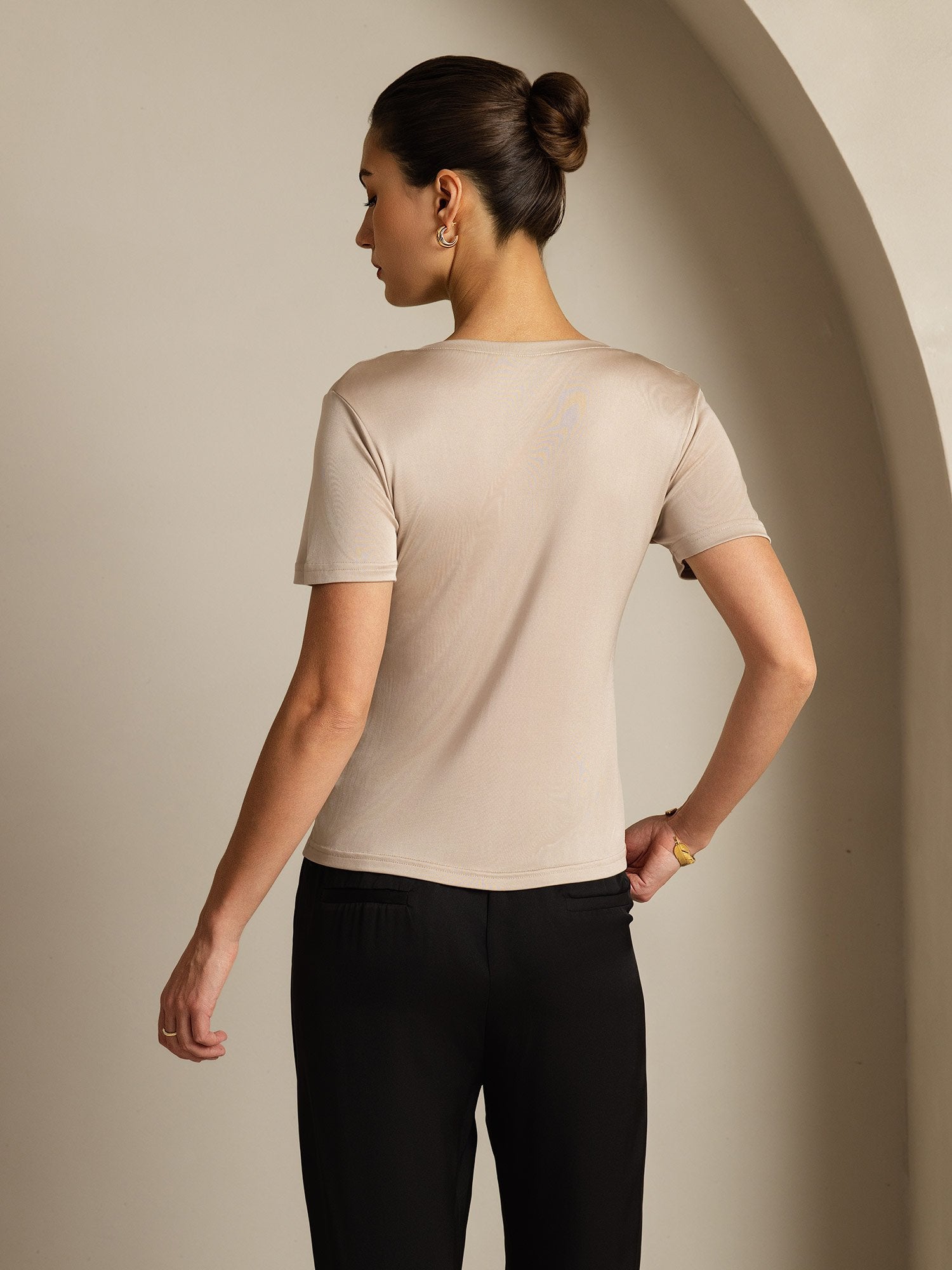 [Lichtkaki] SilkSilky-NL Zijde Womens T-Shirt 002