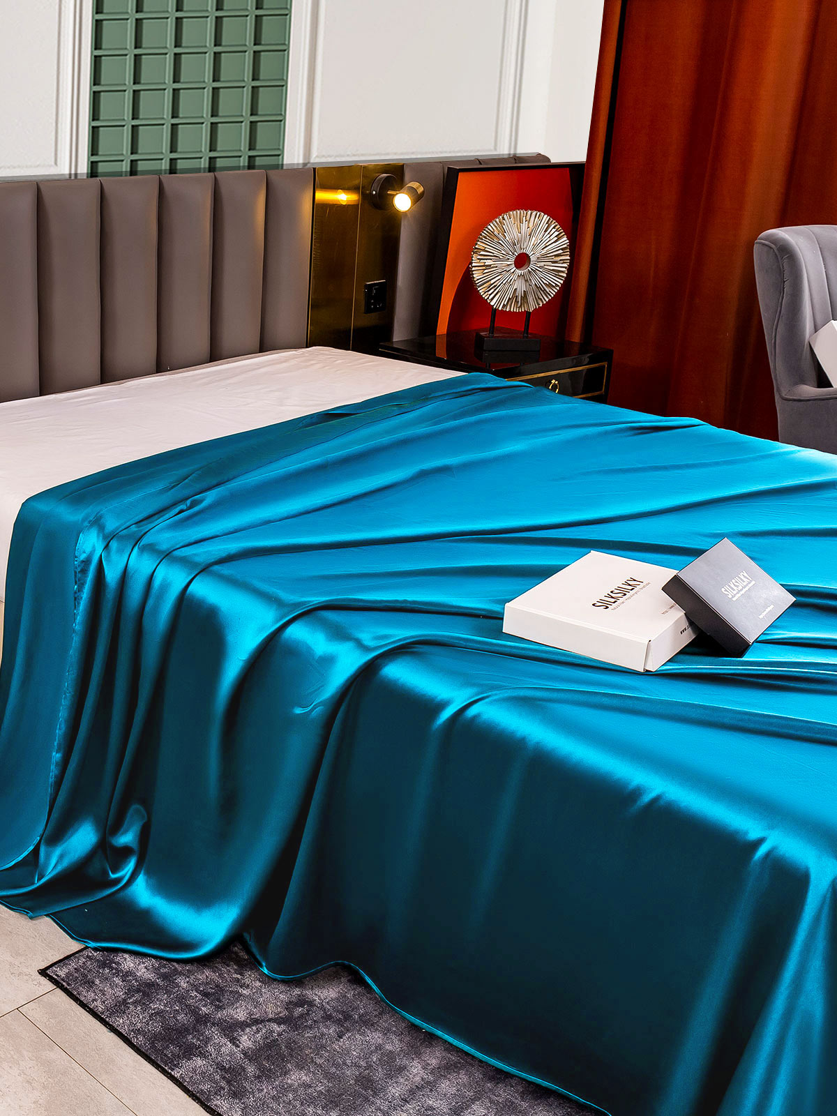 [Koningsblauw] SilkSilky-NL 25Momme Sheet 004