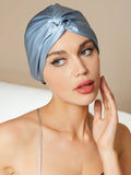 SilkSilky NL Pure Silk Sleep Cap StaalBlauw 001