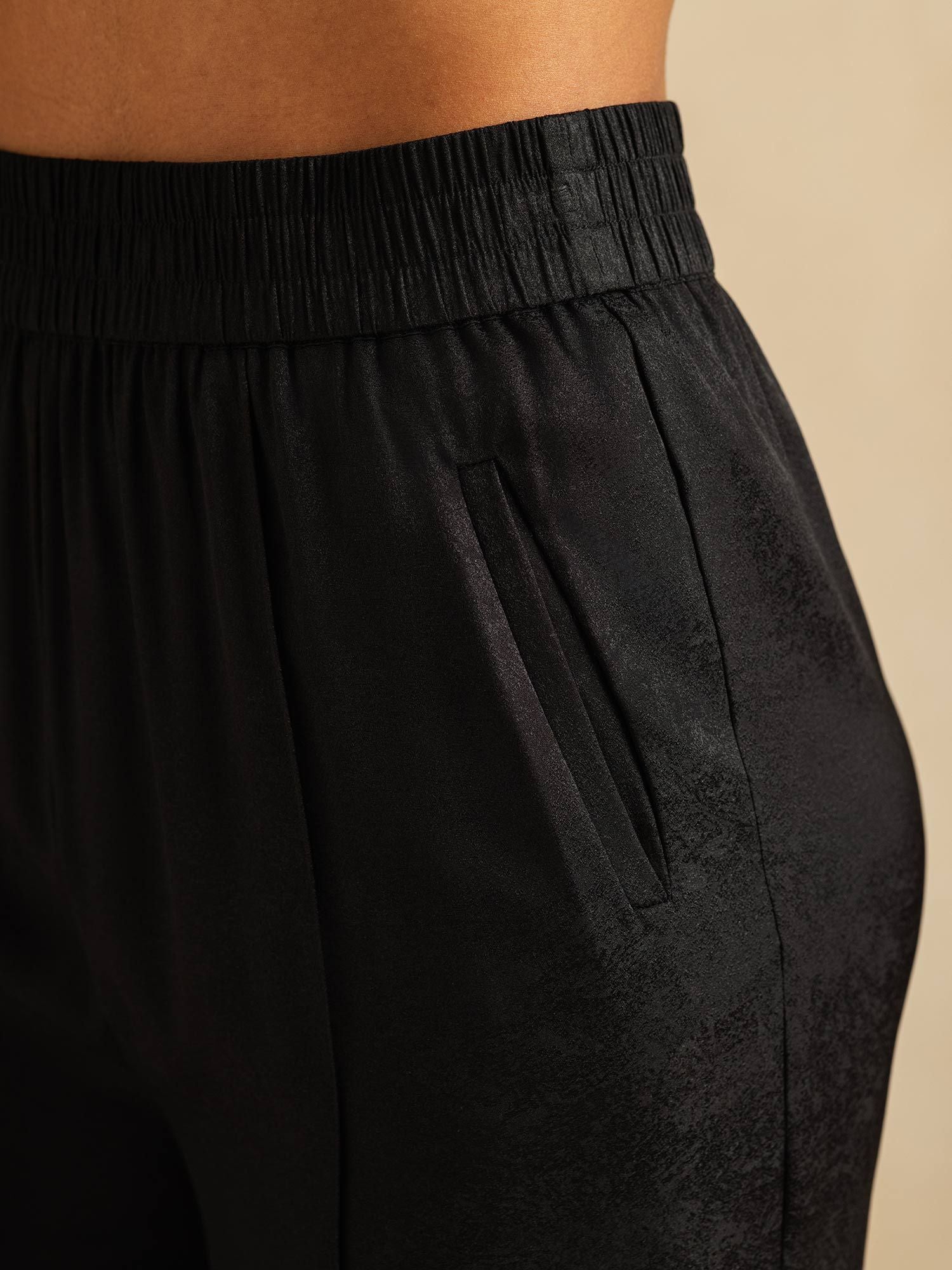 [Zwart] SilkSilky-NL 22Momme Zijde Womens Pants 004
