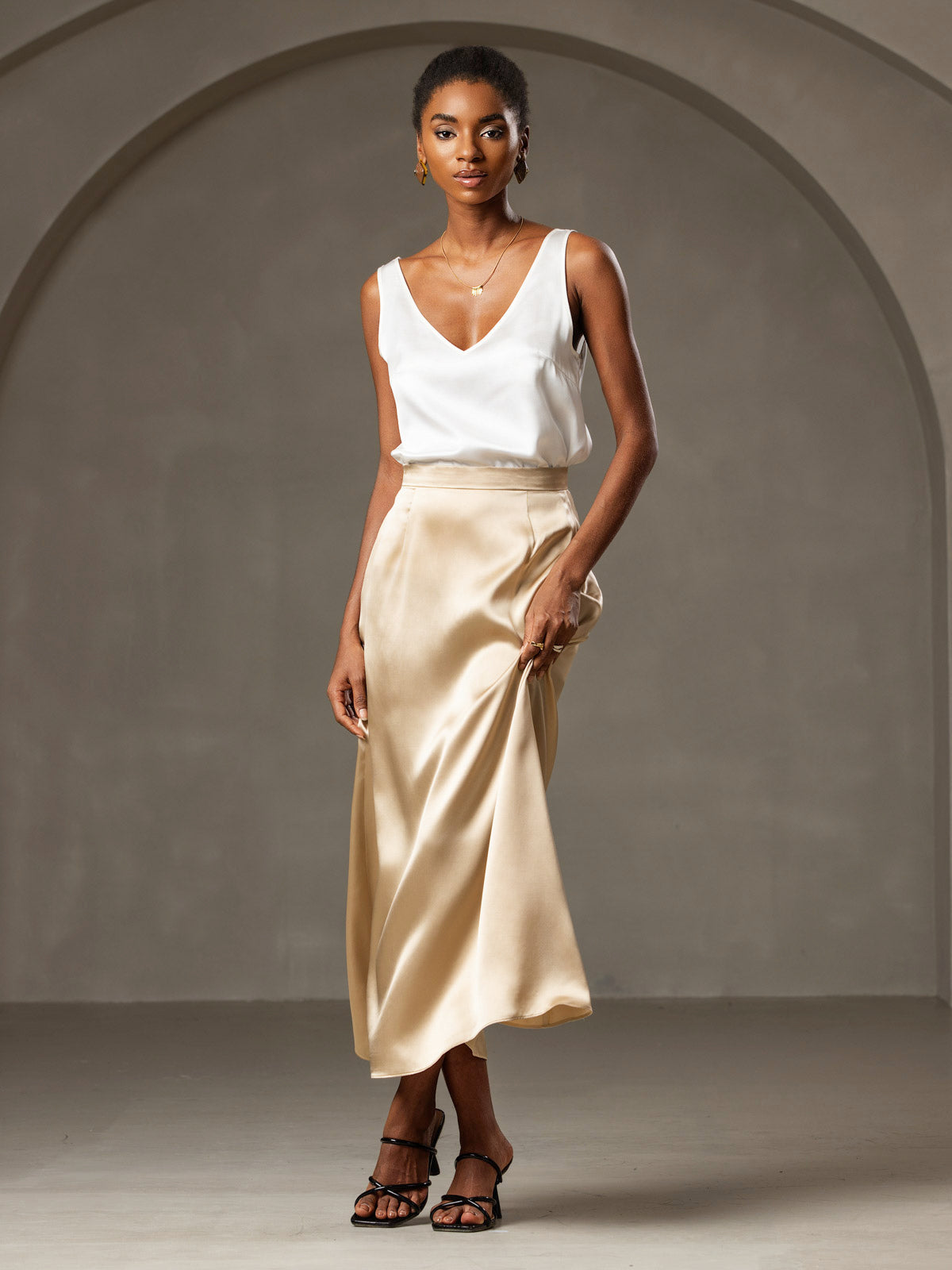 [Wit] SilkSilky-NL 19Momme Zijde Camisoles 007