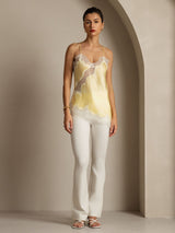 [Lichtgeel] SilkSilky-NL Spaghetti Strap V Neck Cami-Top 007