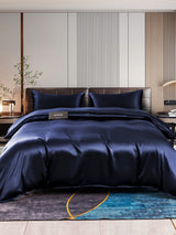[Donkerblauw] SilkSilky-NL 22Momme Bedding Set 001,