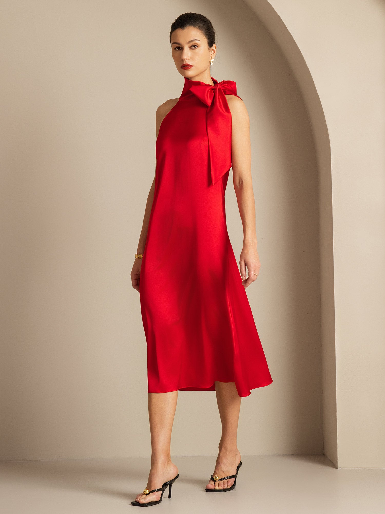 [Rode] SilkSilky-NL 19Momme Zijde Dress 007,