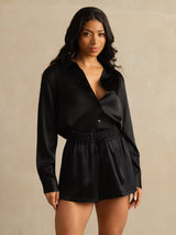 [Zwart] SilkSilky-NL 19Momme Dames Korte Broek 005