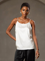 [Wit] SilkSilky-NL Spaghetti Strap Cami-Top 003