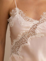 [Roze] SilkSilky-NL Spaghetti Strap V Neck Cami-Top 004