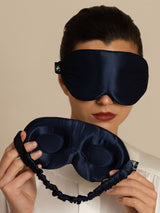[Donkerblauw] SilkSilky-NL Oogmasker 001