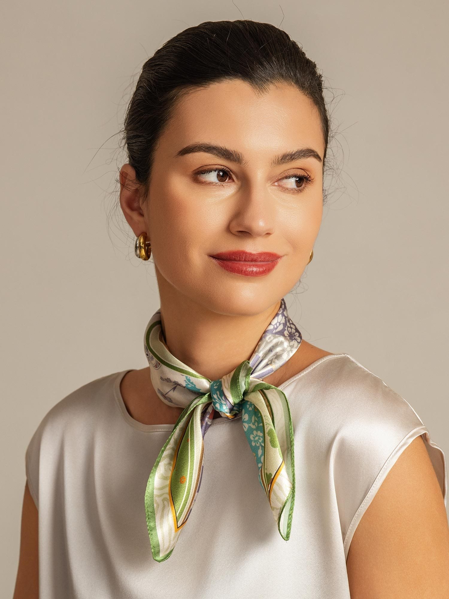 [P100] SilkSilky-NL Zijde Scarf 003,