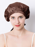 SilkSilky NL Pure Silk Sleep Cap Koffie 001