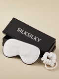 SilkSilky NL 19Momme Pure Silk Eye Mask Wit 001