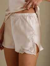 [Beige] SilkSilky-NL Spaghetti Strap Split Cami-Set 005