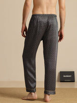[Zwarte Ginkgo] SilkSilky-NL Mens Sleep Bottoms 002