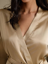 [Champagnegoud] SilkSilky-NL 3/4 Sleeve Dames Kamerjas 004