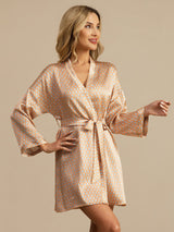 [Geel Hart Geo] SilkSilky-NL Lange Mouw Dames Kamerjas 001