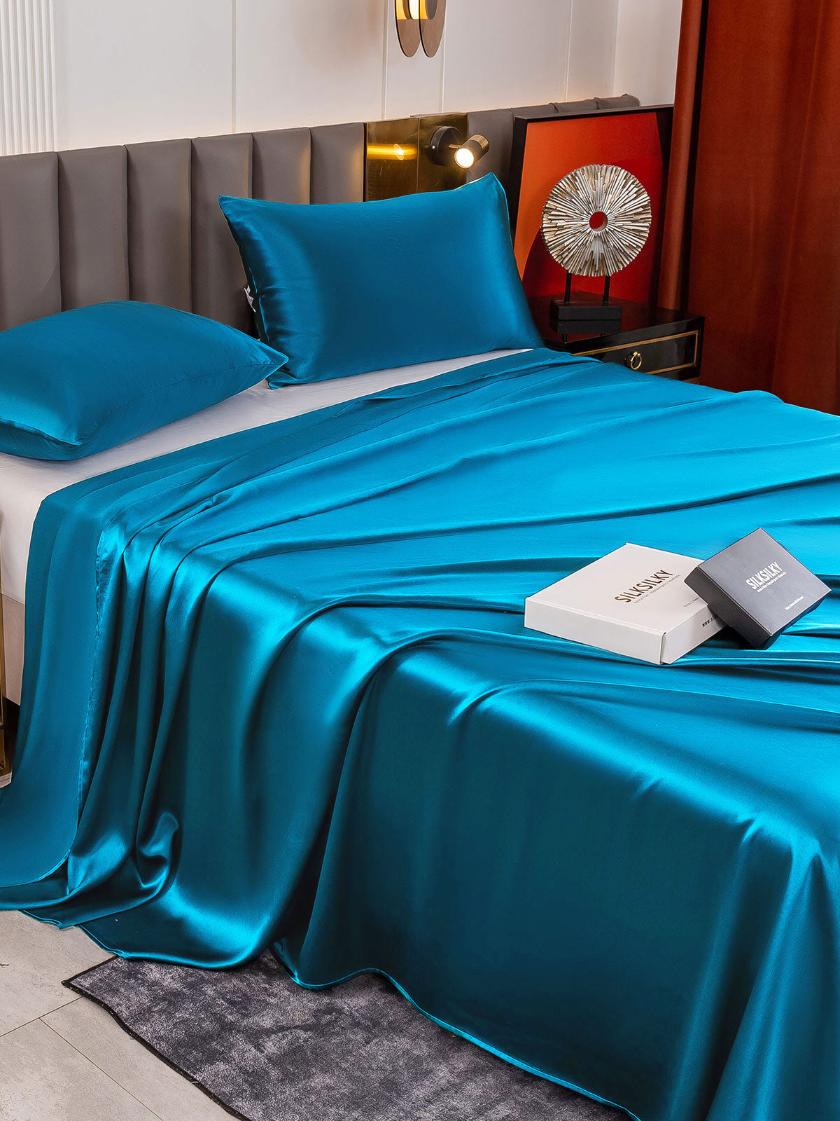 [Koningsblauw] SilkSilky-NL 19Momme Bedding Set 004