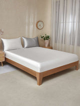 [Lichtgrijs+Wit] SilkSilky-NL 19Momme Bedding Set 001