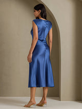 [Echt Petrol] SilkSilky-NL Cap Sleeve Jurk 002