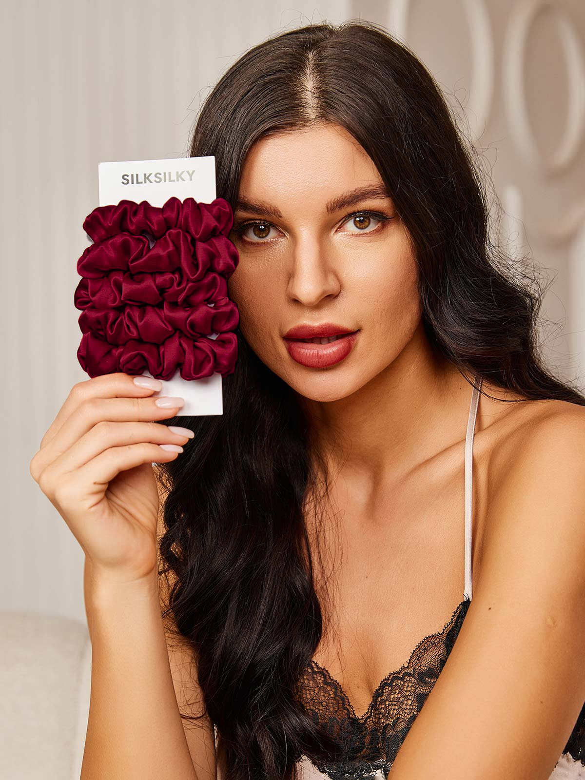 [Fuchsiaroze] SilkSilky-NL 19Momme Scrunchie 002