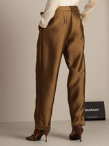 [Brons] SilkSilky-NL 32Momme Zijde Womens Pants 002