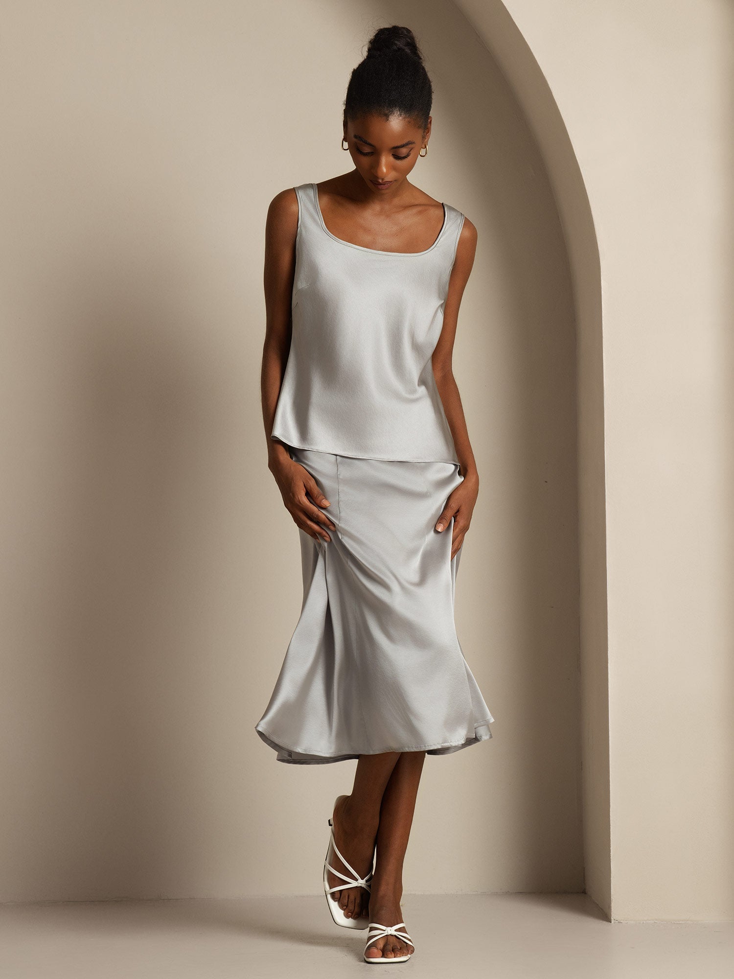 [Griffin Grijs] SilkSilky-NL 19Momme Zijde Camisoles 007,