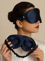 [Donkerblauw] SilkSilky-NL Oogmasker 003