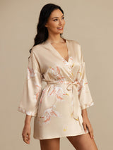 [Champagne] SilkSilky-NL 3/4 Sleeve Dames Kamerjas 003