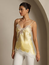 [Lichtgeel] SilkSilky-NL Spaghetti Strap V Neck Cami-Top 006