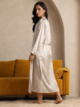 [Beige] SilkSilky-NL Long Sleeve Dames Kamerjas 002