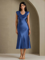 [Echt Petrol] SilkSilky-NL Cap Sleeve Jurk 005