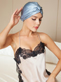 SilkSilky NL Pure Silk Sleep Cap StaalBlauw 004