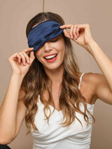[Donkerblauw] SilkSilky-NL Oogmasker 005