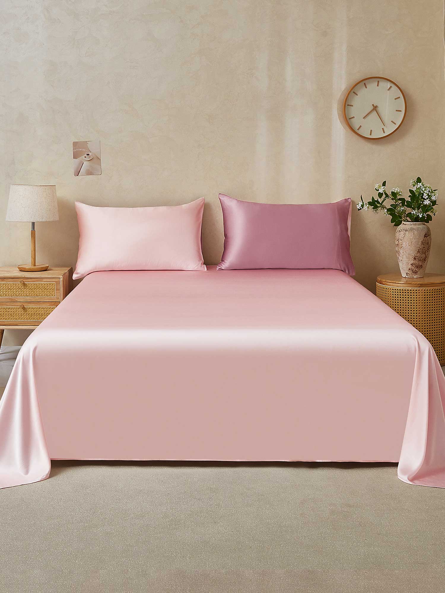 [BleekMauve+Lichtroze] SilkSilky-NL 22Momme Bedding Set 001,