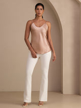 [Toscane] SilkSilky-NL Spaghetti Strap V Neck Cami-Top 006