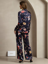 [Marine Bloemen] SilkSilky-NL 19Momme Zijde Kraag Women''s Outfit Sets 002