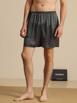 [Zwarte Ginkgo] SilkSilky-NL Mens Sleep Bottoms 001