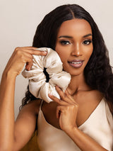 [Beige] SilkSilky-NL Scrunchie 002