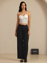 [Wit] SilkSilky-NL Spaghetti Strap V Neck Cami-Top 008