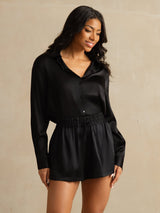 [Zwart] SilkSilky-NL 19Momme Dames Korte Broek 003
