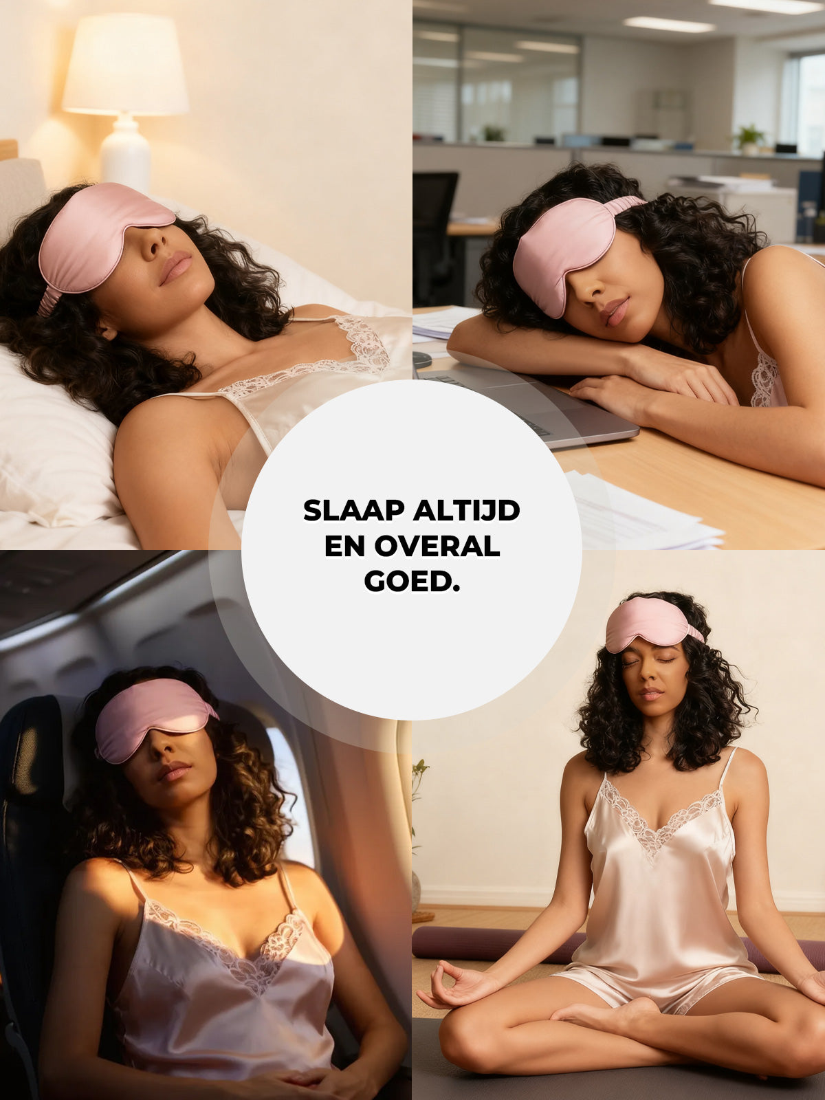[Bleek Mauve] SilkSilky-NL Zijde Eye Mask 007