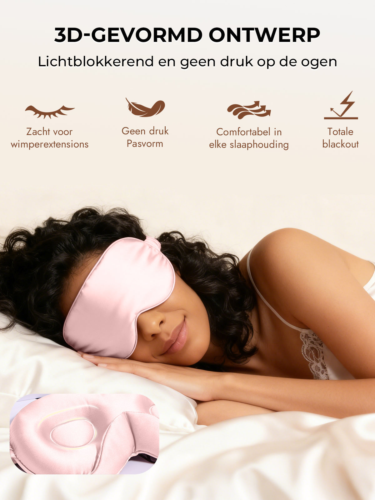 [Roze] SilkSilky-NL Zijde Eye Mask 006