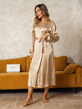 [Champagne] SilkSilky-NL Long Sleeve Dames Kamerjas 005